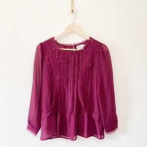 Anthro HD in Paris Thistleberry Blouse Size 4
